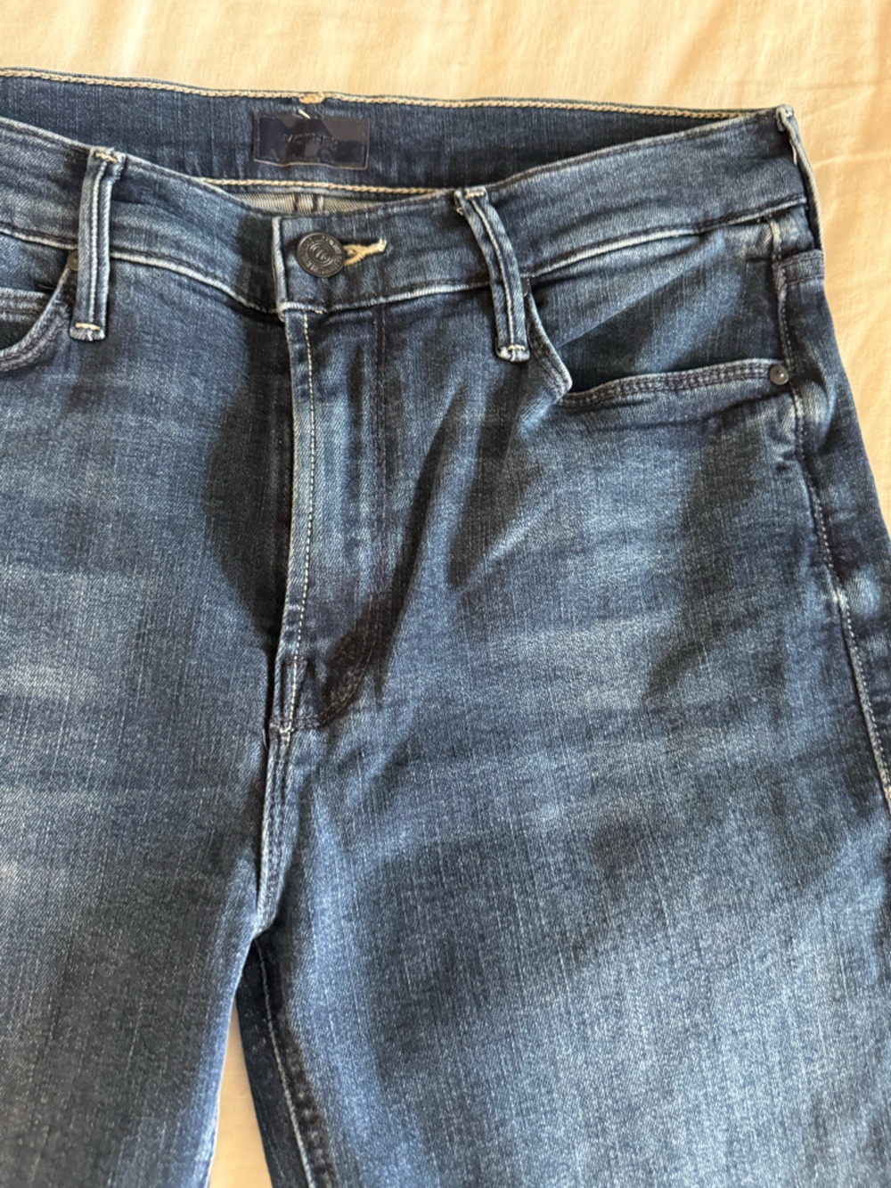 MOTHER The Mid Rise Dazzler Ankle Fray Jean Fancy Meeting You Here size 28 NWT - Picture 10 of 11